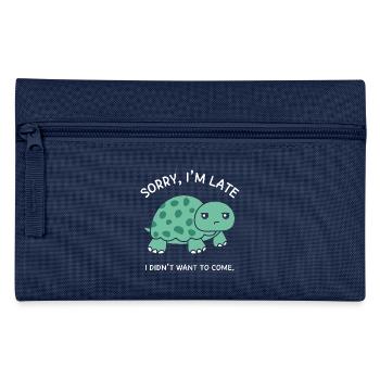 Sorry, ich bin spät dran, ich wollte nicht kommen - Federtasche - Navy - Vorne