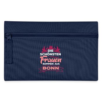 Die schönsten Frauen kommen aus Bonn - SHIRTBUBBLE - Federtasche - Navy - Vorne