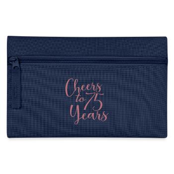Prost auf 75 Jahre 75. Geburtstag - Federtasche - Navy - Vorne