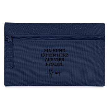 Schöner Hundespruch - Federtasche - Navy - Vorne
