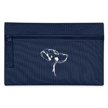 Doberman Silhouette Chien Chiens Dobie Wilsigns - Trousse - marine - Devant