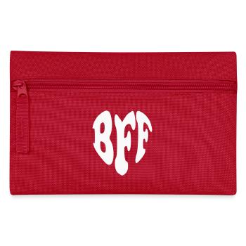 Best Friends Forever Heart - Customizable Color - Pencil Case - red - Front