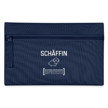 SCHÄFFIN CHEFIN CHÄFFIN BOSSIN Geschenkidee - Federtasche - Navy - Vorne