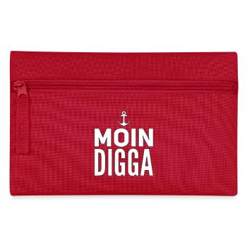 Moin Digga Hamburg - Federtasche - Rot - Vorne