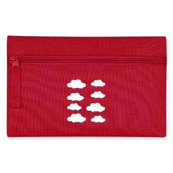 White clouds - Pencil Case - red - Front