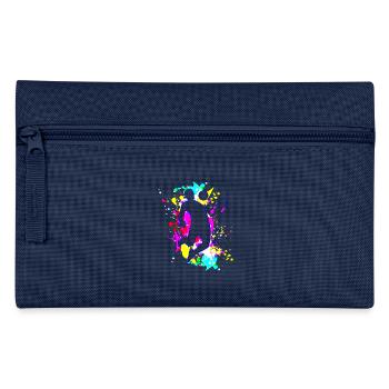 Chest cushioning: fan and football player - Pencil Case - navy - Front