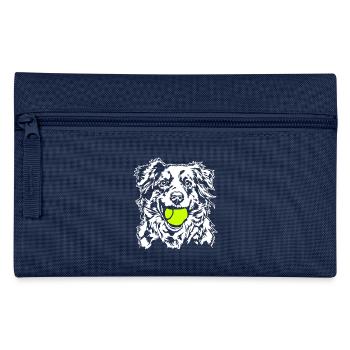 Australian Shepherd Ball Ball Junkie Dogs Wilsigns - Pencil Case - navy - Front