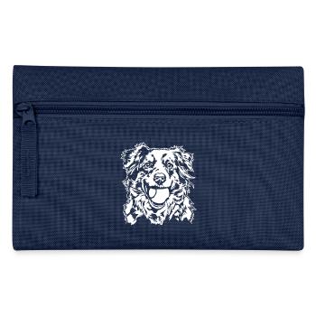 Australian Shepherd Ball Ball Junkie Dogs Wilsigns - Pencil Case - navy - Front
