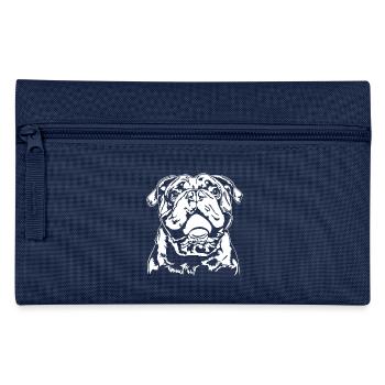 Bulldog Ball Balljunkie Dogs Wilsigns - Pencil Case - navy - Front