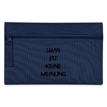 Hass ist keine Meinung - Federtasche - Navy - Vorne