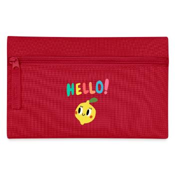 Fröhliches Zitronenshirt - Geschenkidee - Federtasche - Rot - Vorne