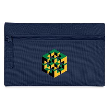 unmögliche Figur Escher Würfel Geometrie Phantasie - Federtasche - Navy - Vorne
