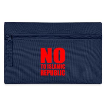 no to islamic republic - Federtasche - Navy - Vorne
