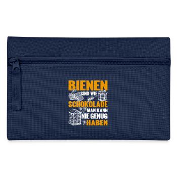Nie genug Bienen leidenschaftlicher Imker Imkerei - Federtasche - Navy - Vorne