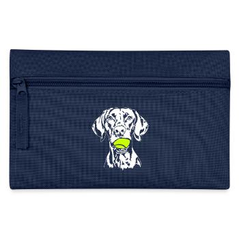Vizsla Ball Balljunkie Hunde Wilsigns - Federtasche - Navy - Vorne