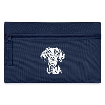 Vizsla Ball Balljunkie Hunde Wilsigns - Federtasche - Navy - Vorne