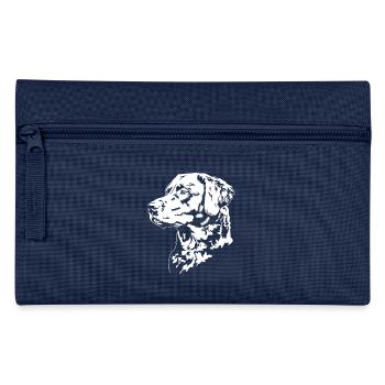 Chesapeake Bay Retriever Portrait Hunde Wilsigns - Federtasche - Navy - Vorne