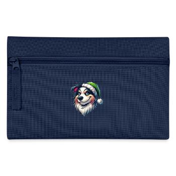 Australian Shepherd Christmas mischievous - Pencil Case - navy - Front