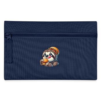 mignon paresseux burger dessin animé restauration rapide - Trousse - marine - Devant