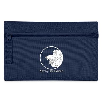 Betta splendens (Halfmoon) - Federtasche - Navy - Vorne