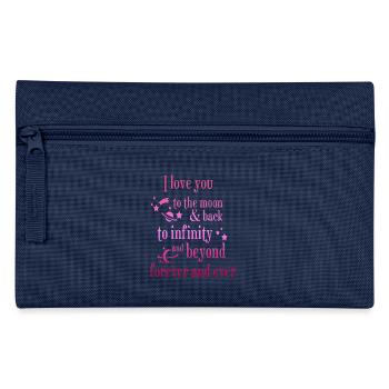 love you to the moon and back amore Flowers Women - Pencil Case - navy - Front