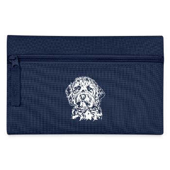 Goldendoodle Portrait Labradoodle Dogs Wilsigns - Pencil Case - navy - Front