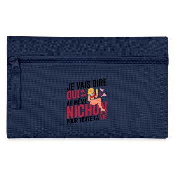Junggesellenabschied gleiche Titte für das ganze Leben Zukunft Bräutigam - Federtasche - Navy - Vorne