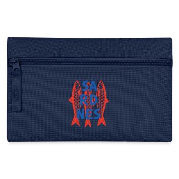 Vintage Sardinen Fischkonserven - Federtasche - Navy - Vorne