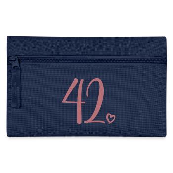Cute Number 42, 42 Years Old, 42nd Birthday Gift - Pencil Case - navy - Front
