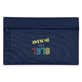 Awesome since 1978 retro distressed look - Pencil Case - navy - Front