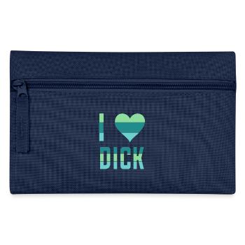 I love (heart) dick - Pencil Case - navy - Front