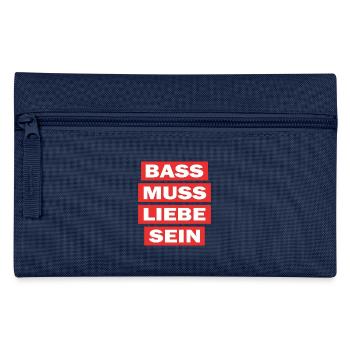 Bass must be love - techno electro music - Pencil Case - navy - Front