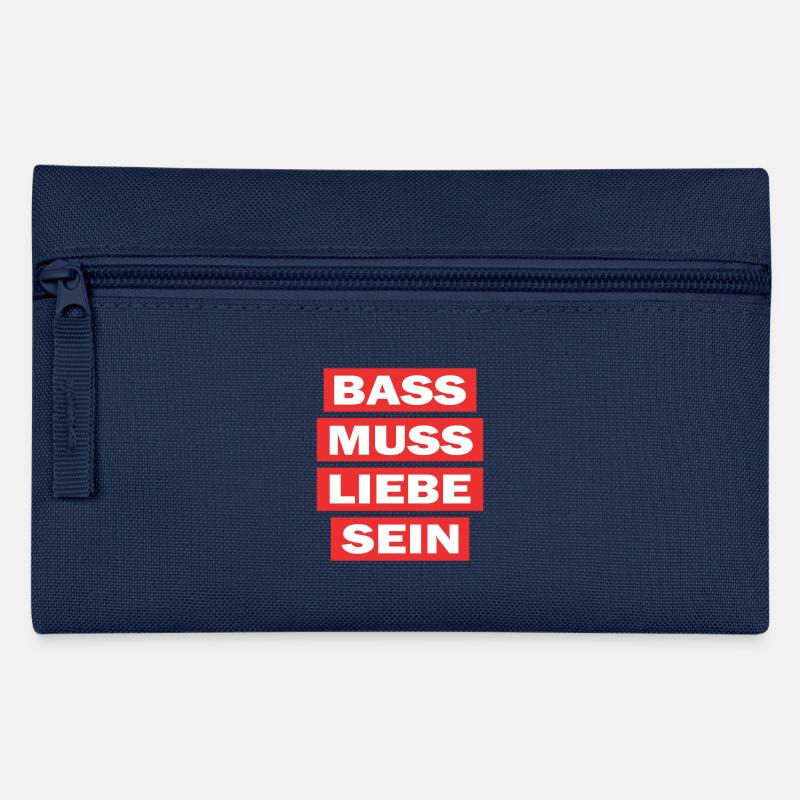 Bass must be love - techno electro music - Pencil Case - navy