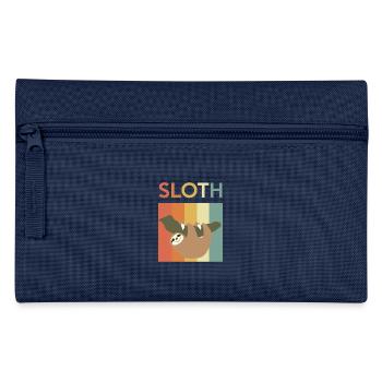 Sloth - colorful - relax - chill - gift - Pencil Case - navy - Front