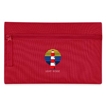 Lighthouse - waves - sea - shipping - coast - Pencil Case - red - Front