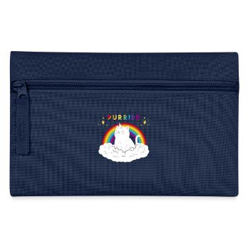Schwul Lesbisch Regenbogen LGBT Gay Pride Geschenk - Federtasche - Navy - Vorne