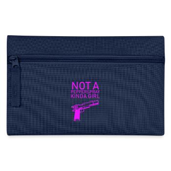 Gun Girl No Papperspray Guns Shooting Weapons - Pencil Case - navy - Front
