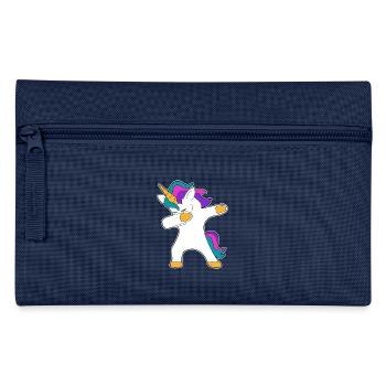 Einhorn tanzen party move - Federtasche - Navy - Vorne