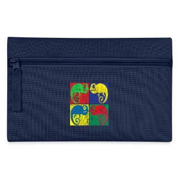 Chameleon Pop Art - Pencil Case - navy - Front