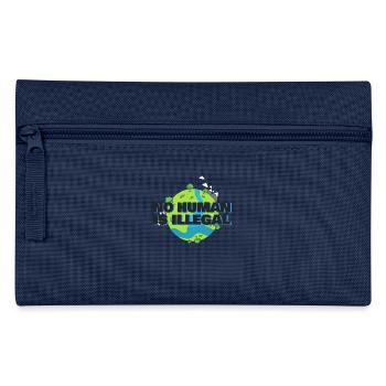 No Human Is illegal - Anti Racism Women | Men - Federtasche - Navy - Vorne