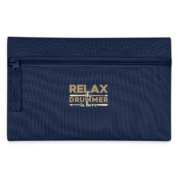 Détendez-vous le batteur est ici tambours cadeaux - Trousse - marine - Devant