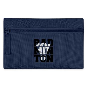 Badminton Logo Design - Federtasche - Navy - Vorne
