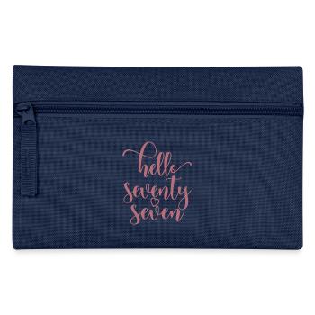 Hello Seventy Seven Cute 77 Years Old Birthday - Pencil Case - navy - Front
