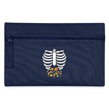 Spooky Scary Ribs Bonbons Halloween Süßes oder Saures - Federtasche - Navy - Vorne