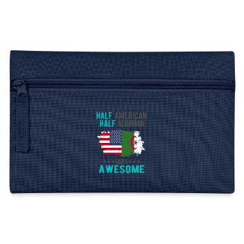 Halb Amerikaner Halb Albaner - Federtasche - Navy - Vorne