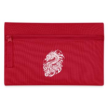 Dragon Tribal Tattoo Artistic Minimalist Design - Pencil Case - red - Front