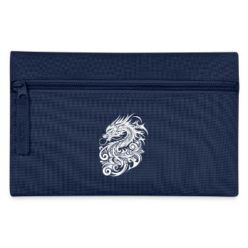 Dragon Tribal Tattoo Design minimaliste artistique - Trousse - marine - Devant