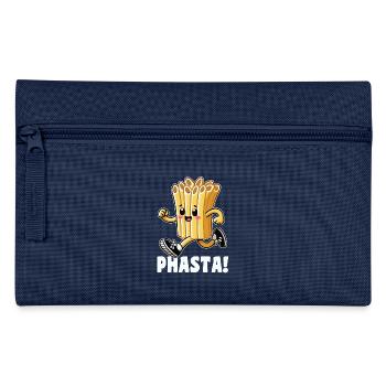 Phasta Lustige Pasta Laufen Oder Sprinten Im Fitnessstudio - Federtasche - Navy - Vorne