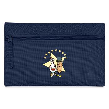 Peanut Chicken Taming Domteur Zirhus Egg Drum - Pencil Case - navy - Front