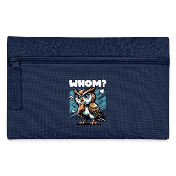 Lustige Eule Whom Humor - Federtasche - Navy - Vorne